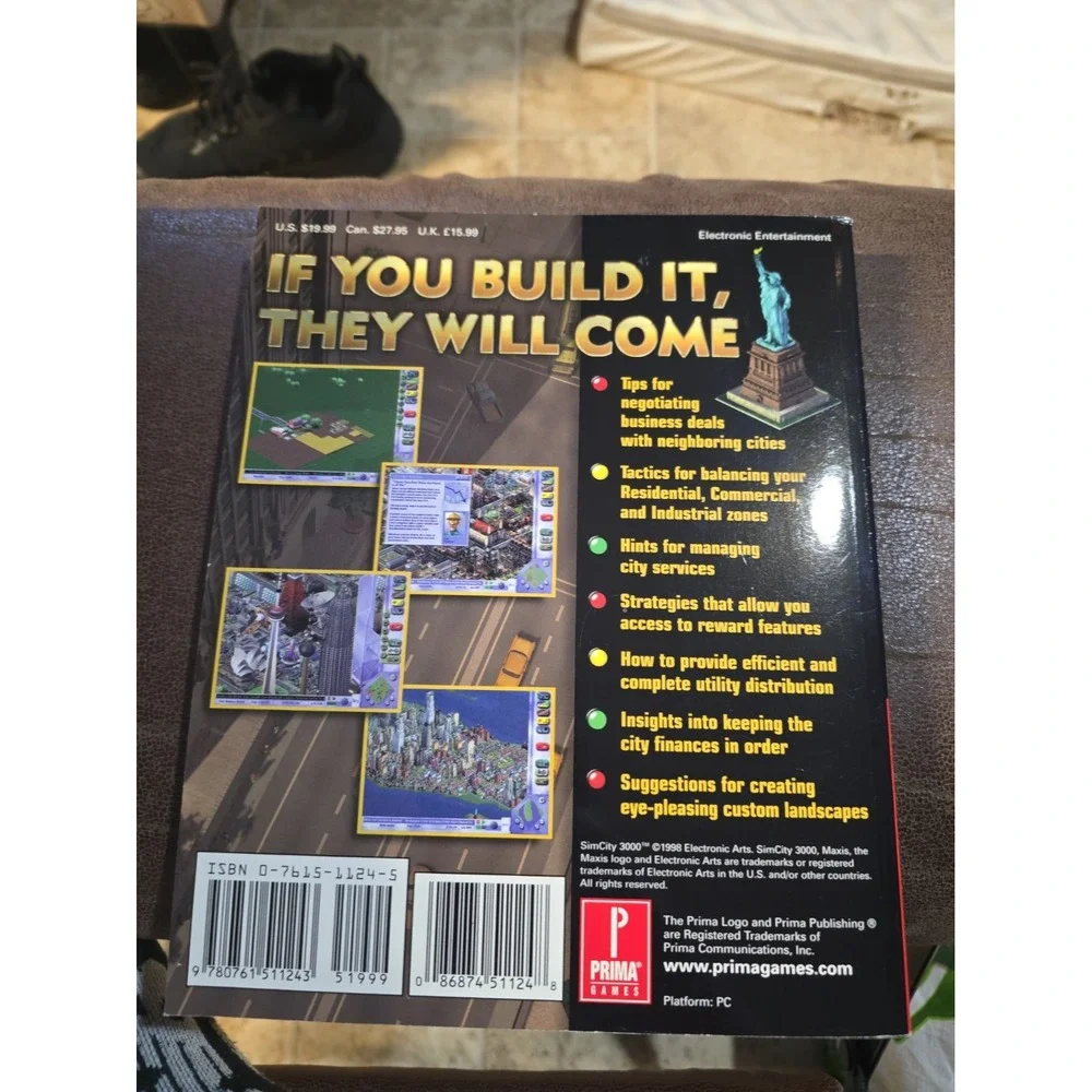SimCity Game Manuals Lot Of 5 Books 3000, 2000, Farm, Strategies & Secrets Used